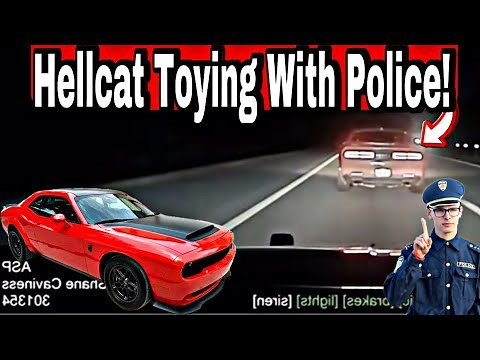 Watch Dodge Challenger Hellcat Outruns Police At 170MPH - Embarrassing The Police! Crazy Chase!