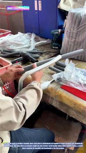 Furniture Assembly: Installing Flexible Tubing