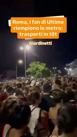 Ultimo concert, subway stations stormed: crowds of people heading to Giardinetti 👇🏻😱