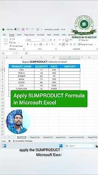 Learn how to use the SUMPRODUCT formula in Excel for smart calculations!