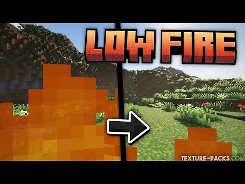 Low Fire Texture Pack Download for Minecraft (Short Fire Animation)