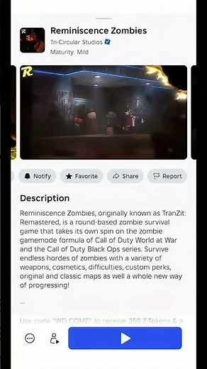REMINISCENCE ZOMBIES | COD Black Ops Zombies Remade in Roblox! 🧟‍♂️🔫 #roblox