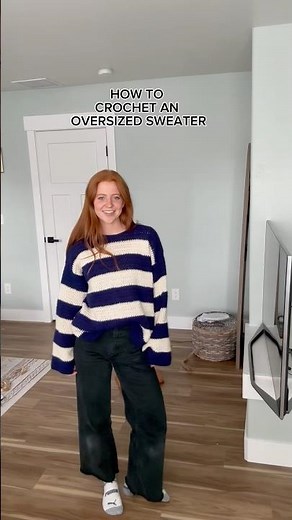 How to crochet and oversized sweater! #crochet #tutorial #crochettutorial #sweater