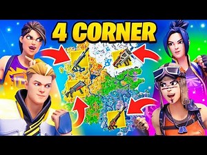 The 4 Corners Challenge in Fortnite (We Survived!)