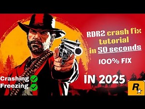 RDR2 crash fix tutorial in 50 seconds | RDR2 keep crashing after 10 minutes | RDR2 crash fix in 2025