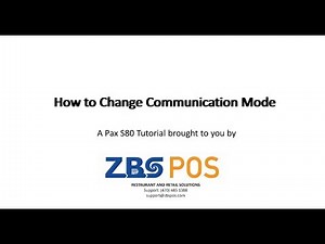 PAX S80 - Communication Mode