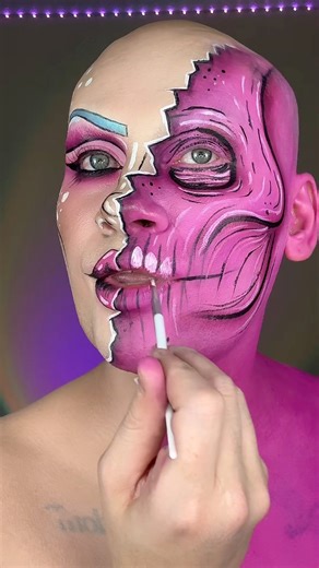 Do the Dead Dance 🧟 #halloweenmakeup #makeuptutorial #31daysofhalloweenmakeup #popartzombie #mua