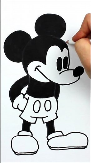 How to draw MICKEY MOUSE FRIDAY NIGHT FUNKIN #shortsvideo