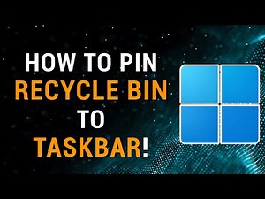 An EASY TRICK to ADD RECYCLE BIN to TASKBAR in Windows 11!