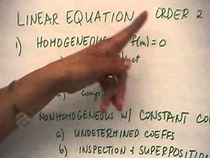 Summary of Techniques for Solving Differential Equations