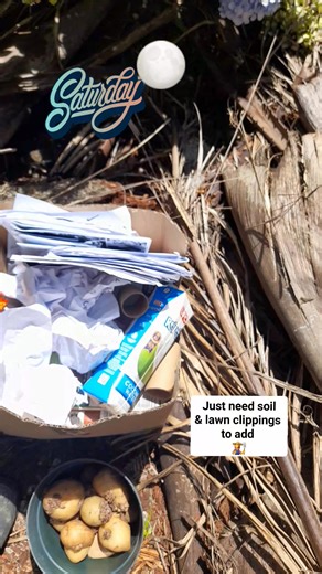 Raised garden bed Guna lasagna nikau branches rotten ponga logs, horse manure paper, lawn clippings, and foodscraps once it's turned into compost Happy gardening Mauri Ora #fypviralシ #maori #gardening | Tamara Rachael Wharerau