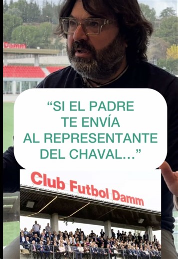 “SI EL PADRE TE ENVÍA AL REPRESENTANTE DEL CHAVAL…” explica Carles Domènech, responsable de Relaciones Institucionales y Comunicación del CF Damm, asesor a la presidencia del CF Damm, periodista y colabora con TV3, Catalunya Ràdio y con la Federació Catalana de Futbol ya que es Team Manager de la Selecció Catalana de Futbol, tanto masculina como femenina. Entrevista realizada en la Ciutat Esportiva de la Damm. @cdomq @cfdamm @dammfootballacademy @estrelladamm @estrelladammcat