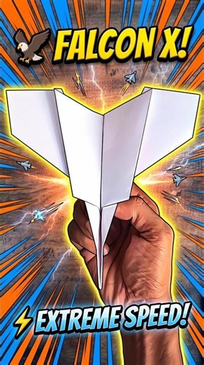 Falcon X | ExtremeSpeed 🦅⚡ | Super Fast Paper Plane #shorts #diy #origami #tutorial