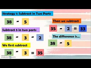 Subtraction of 1-digit and 2-digit Numbers Using Mental Strategies
