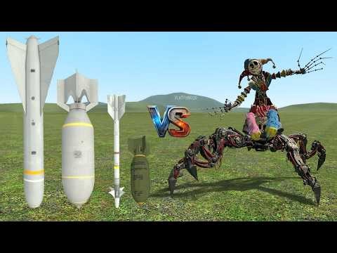 Testing Power of Tsar Bomba, MOAB, Fat Man VS The Prototype Poppy Playtime Chapter 5 in Garry's Mod
