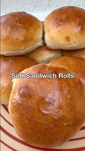 Soft Homemade Sandwich Rolls 🍞