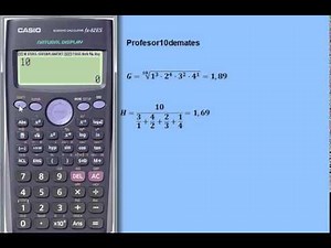 Casio FX 82 geometric and harmonic mean calculator