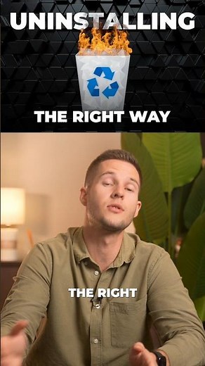 How to Uninstall programs the right way 😉 #techtips #howto #windows