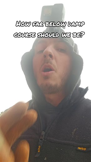 how far below the damp course should we be with the paving finish height? #paving #dampcourse #pavingtip #gardentok #backyard #backyardvibes #gardenproject #landscaping #building