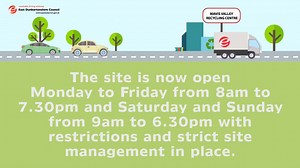 Mavis Valley Household Waste Recycling Centre is set to return to normal summer operating hours from Monday (26 April). From 26 April the site will be open Monday to Friday from 8am to 7.30pm and Saturday and Sunday from 9am to 6.30pm with restrictions and strict site management in place. Full details can be found here  https://crowd.in/HmZRWE | East Dunbartonshire Council | Facebook