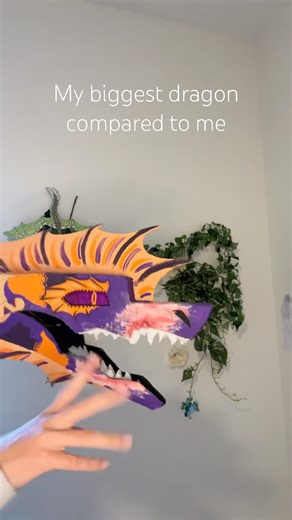 My Biggest Dragon Compared To Me #paperdragon #dragon #dragonpuppets #comparison #compared
