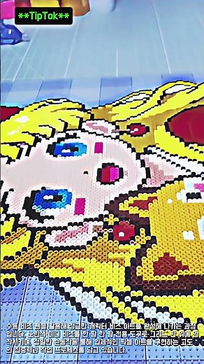 비즈 펜으로 완성하는 캐릭터 픽셀 아트 작업 #worker #process #beads #pixelart #craft