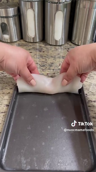 Replying to @Jen Dim sum shrimp cheung fun………..Steamed shrimp rice rolls They’re getting expensive ($6 for 3 small rolls) Lets make them at home ❤️ So soft you can cut with a pair of chopsticks. Everyone has their own recipe and this is mine. Batter recipe: make 10-12 rolls •1 cup rice flour •1/2 cup cup tapioca starch •2 tablespoon potato starch •1 teaspoons salt •4 cup water •1 tablespoons cooking oil (vegetable) Please do not try to substitute any of the ingredients Mix well until smooth and 