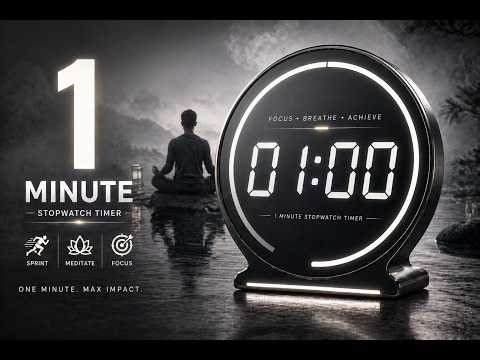 1 Minute Timer ⏰ Countdown with Alarm Quick #Workout #Plank #Study #Timer #meditation #peace #nature