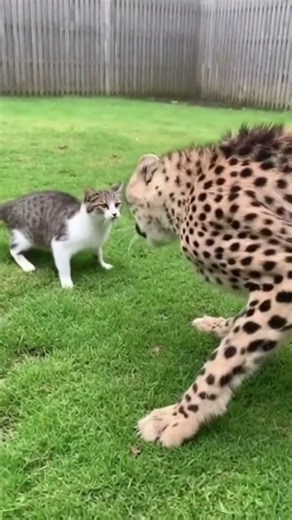 Cheetah VS Domestic Cat | Backyard Showdown Unfolds