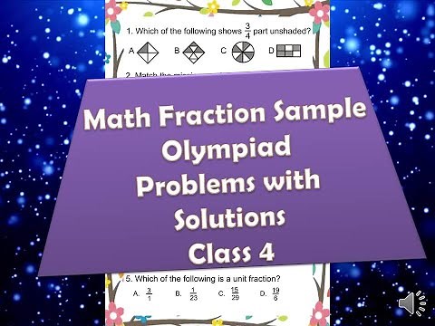 "Math" Olympiad questions with Answers for Grade 4 // sample paper of math Olympiad