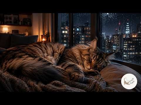 El Sueño Más Dulce | Feline Frequency to Rest & Restore | Rain Window 528Hz