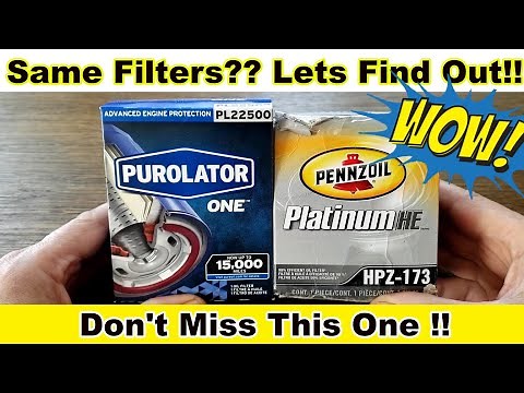 Purolator One Oil Filter PL22500 vs. Pennzoil Platinum Oil Filter HPZ-173 Cut Open