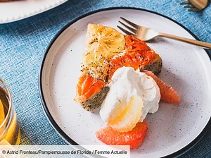 Gâteau renversé aux deux Pamplemousses de Floride : découvrez les recettes de cuisine de Femme Actuelle Le MAG