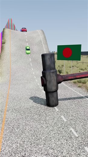 Colorful Cars vs Hammer Challenge: Size Matters!