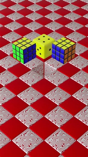 Dice vs Rubik’s Cube 👀 | He Lifted It?! #4 | Blender 3D Animation #shorts