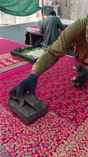 Creating unique block prints with vibrant colours on fabric #BlockPrinting #ArtWork #DesignLife