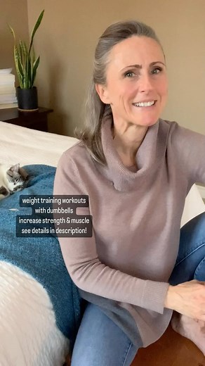 Cheryl Coulombe • LIFT WITH CEE on Instagram: "Weight training workouts with dumbbells to increase strength and build muscle. Find the recommended, five short workouts under the WEEKLY 🔴 20min Workout Plan… * Open YouTube * Search for Lift with Cee * Click Cee’s profile picture Your five workouts for the week will appear at the top of your screen! Increasing strength and building muscle doesn’t depend on the length of your workout, what matters is the total exercise volume for the week. Set you