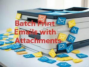 How to batch print outlook emails with attachments