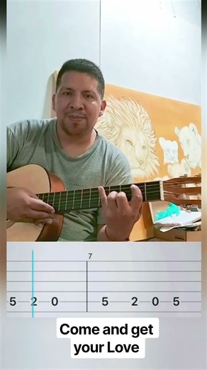 Tutorial. Punteo en guitarra de: Come and get your Love