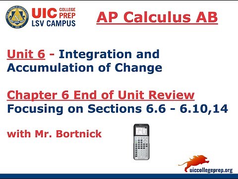 AP Calculus AB - Chapter 6 End of Unit Review