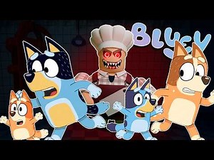 BLUEY AND HIS FAMILY ESCAPE THE EVIL BUTCHER | BLUEY'S ADVENTURES IN ROBLOX!