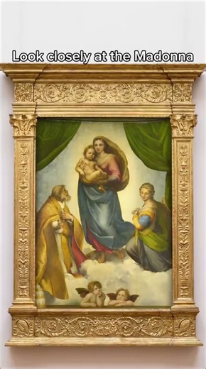 Look closely at the Sistine Madonna #arthistory