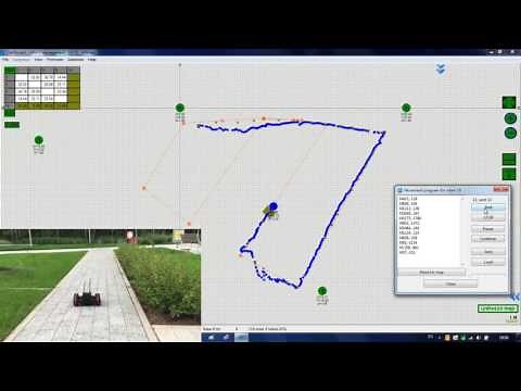Robot driving fully autonomously using Marvelmind Indoor "GPS"