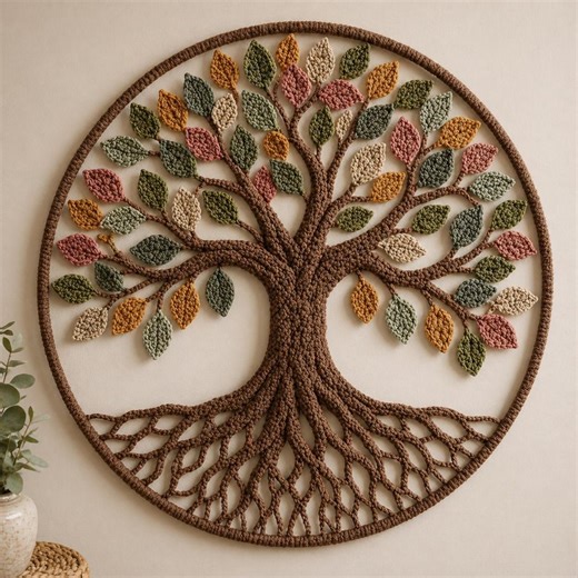 Crochet Tree of Life Pattern PDF | Beginner Wall Art Crochet Pattern | Tree Wall Hanging Design | Easy Crochet Wall Decor - Etsy Australia