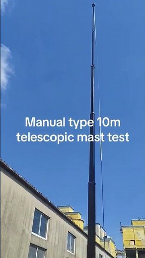 10m telescopic mast test manual, standable and safety#lighting #security