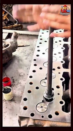 Valve Lapping Procedure: A DIY Guide. #lapping #enginehead #mechanic #automotive #shorts