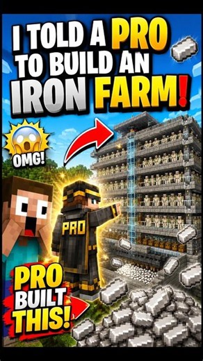 I Tell Bro To build Iron Farm🚜 #minecraft #gaming