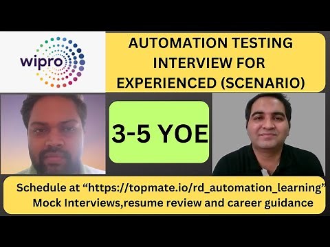 Wipro Automation Testing Interview Experience | Real Time Interview Questions and Answers