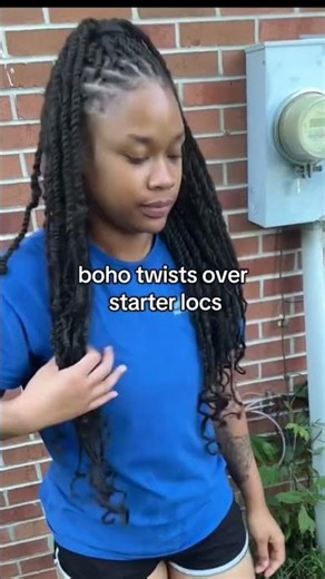 boho twists over locs