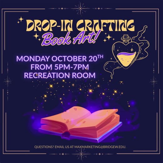 Don't miss out on this month's spooky Drop-In Crafting session! Use materials provided by the library to make magical book crafts, like a cozy bookmark, a witchy spellbook, or a mystical book charm #dropincrafts #bookart #maxcreations | Maxwell Library